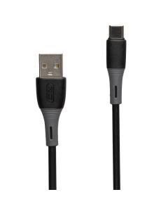 USB кабель XO NB225 Двоколірний Type-C 2.4A 1м Чорний