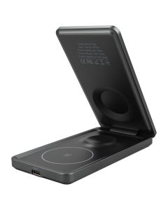 Зарядний пристрій бездротовий Proove Metal Edge 3in1 Сірий (Grey)