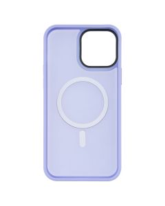 Чохол накладка для iPhone 13 Pro Max TPU+PC Metal Puttons with MagSafe Colorful Фіолетова (Purple)