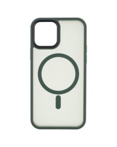 Чохол накладка для iPhone 12/12 Pro TPU+PC Metal Buttons with MagSafe Colorful Зелена (Green)