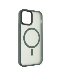Чохол накладка для iPhone 12/12 Pro TPU+PC Metal Buttons with MagSafe Colorful Зелена (Green)