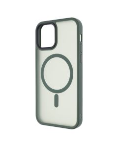 Чохол накладка для iPhone 12/12 Pro TPU+PC Metal Buttons with MagSafe Colorful Зелена (Green)