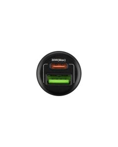 Автомобільний зарядний пристрій Senteo Q-02 PD/QC 30W 3A Чорний (Black)