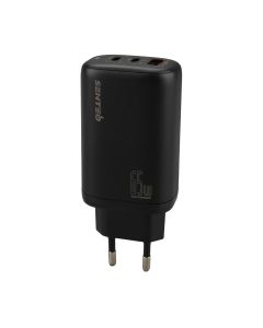Зарядное устройство Senteo Z-21 65W PD3.0/QC3.0 (2USB-C + 1USB) Черный