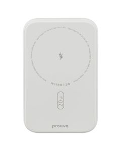 PowerBank 10000 mAh Proove Vibe Energy Wireless 20W Біла (White)