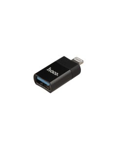 OTG перехідник Hoco UA17 Lightning to USB 2.0 Чорний (Black)