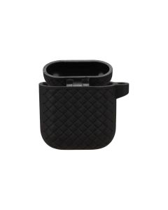 Чохол для навушників AirPods 1/2 Fabric Pattern Чорний (Black)