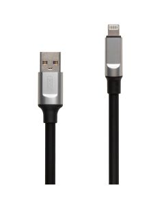 USB кабель XO NB251 Liquid Silicone Lightning 6A 1м Чорний (Black)