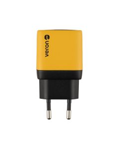 Зарядний пристрій Veron TC-35 PD+QC 30W Digital Display Жовтий (Yellow)