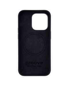 Чехол-накладка для iPhone 14 Pro Proove Silicone Case с магнитным кольцом Черный (Black)