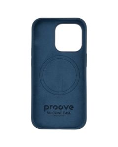 Чохол-накладка для iPhone 14 Pro Proove Silicone Case с магнітним кільцем Синій (Storm Blue)