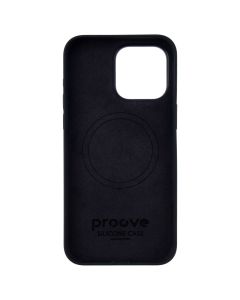 Чехол накладка для iPhone 15 Pro Max Proove Silicone Case with Magnetic Ring Черный (Black)