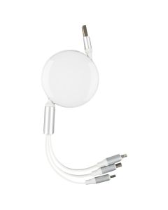 USB кабель Proove Triple Sync 3in1 Type-C+Micro-USB+Lightning 1.2м Білий (White)