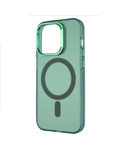 Чехол накладка для iPhone 14 Pro MagSafe IMD Colors Зеленый (Green)