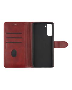 Чохол кейс для Samsung S21 Plus Leather Book Червоний (Red Wine)