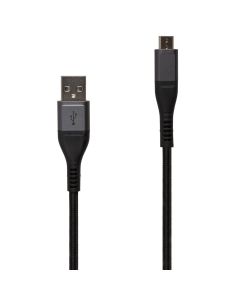 USB кабель Glasscove Braid 2 2.4A GB-AM13BK Micro-USB 1м Чорний (Black)