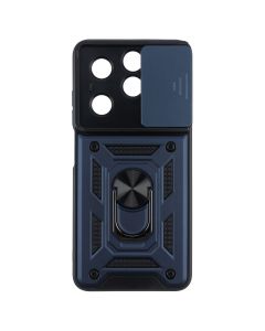 Чохол накладка для TECNO Spark 20/20C/GO 2024/POP 8/Infinix Hot 40i  Camshield Serge Ring Синя (Blue)