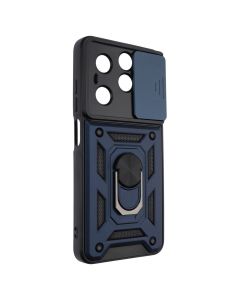 Чохол накладка для TECNO Spark 20/20C/GO 2024/POP 8/Infinix Hot 40i  Camshield Serge Ring Синя (Blue)