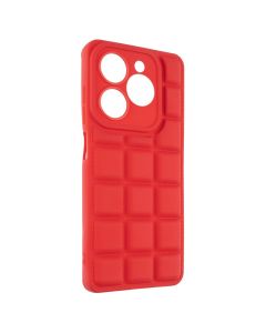 Чохол накладка для Infinix Hot 40i Quadrate Case Червона (Red)
