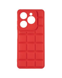Чехол накладка для Infinix Smart 8 Quadrate Case Красный (Red)