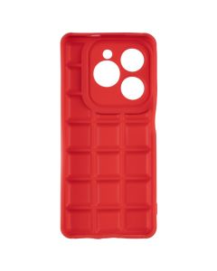 Чехол накладка для Infinix Smart 8 Quadrate Case Красный (Red)
