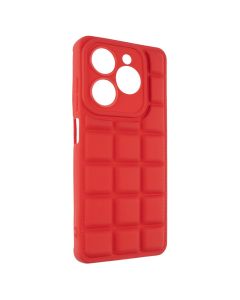 Чехол накладка для Infinix Smart 8 Quadrate Case Красный (Red)