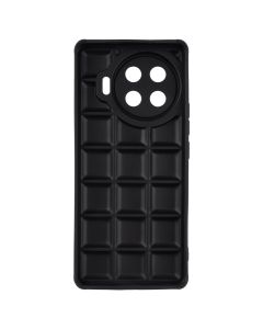 Чохол накладка для TECNO Spark 20 Pro Plus Quadrate Case Чорна (Black)