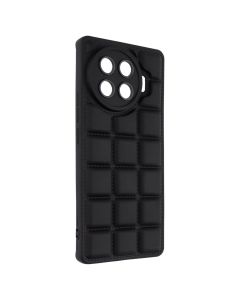 Чохол накладка для TECNO Spark 20 Pro Plus Quadrate Case Чорна (Black)