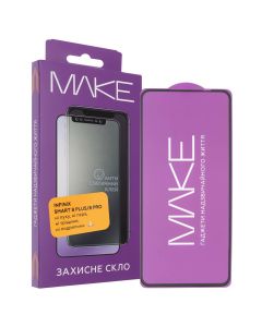 Захисне скло для Infinix Smart 8 Plus/8 Pro MakeFuture Чорне (Black)