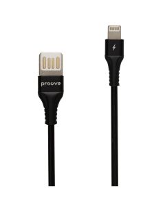USB кабель Proove Double Way Silicone Lightning 2.4A 1м Чорний (Black)