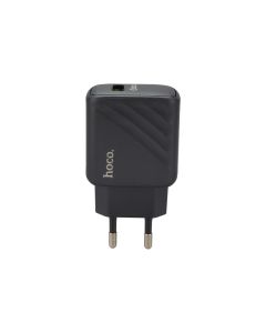 Зарядное устройство Hoco CS21A (1USB) QC 18W + кабель Type-C Черный (Black)