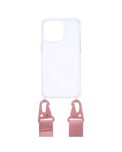 Чехол-накладка для iPhone 13 Pro STRAP Clear Case Розовый (Pink Sand)