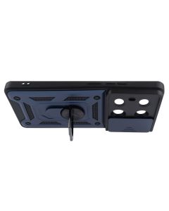 Чехол накладка для Xiaomi Redmi Note 13 Pro / Poco M6 Pro Camshield Serge Ring Синий