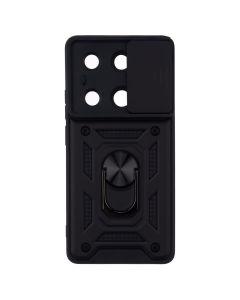 Чохол накладка для Xiaomi Redmi Note 13 Pro / Poco M6 Pro Camshield Serge Ring Чорна (Black)
