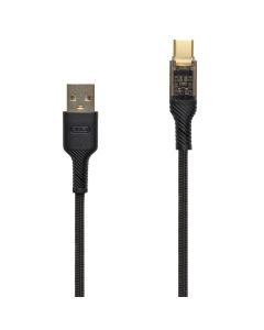 USB-кабель XO NB229 Waven 2.4A 1м Type-C Чорний (Черный)