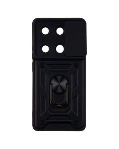 Чохол накладка для Xiaomi Redmi Note 13 Pro 5G/Poco X6 Camshield Serge Ring Чорна (Black)