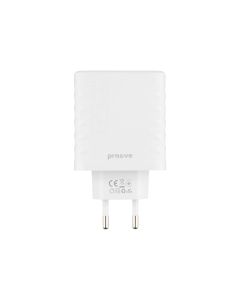 Зарядний пристрій Proove Speed Surge Gan 65W (2USB-C + 1USB) Білий (White)