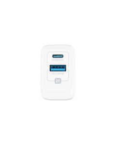 Зарядное устройство Proove Speed Surge Gan 20W (1USB-C + 1USB) Белый (White)