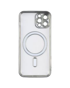 Чохол накладка для iPhone 12 Pro Luxury Transparent MS Срібний (Silver)