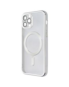 Чохол накладка для iPhone 12 Pro Luxury Transparent MS Срібний (Silver)