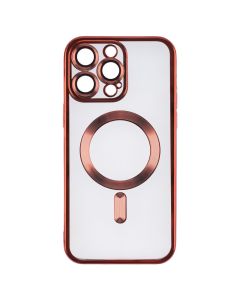 Чехол накладка для iPhone 14 Pro Max Luxury Transparent MS Красный (Red)