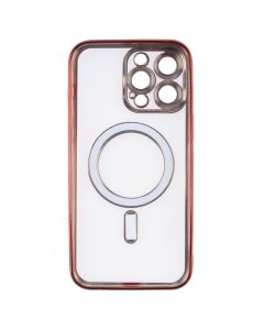 Чехол накладка для iPhone 14 Pro Max Luxury Transparent MS Красный (Red)