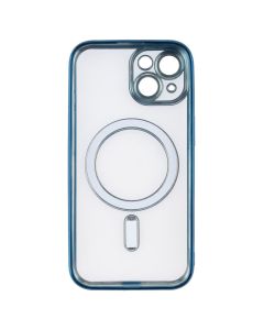 Чехол-накладка для iPhone 15 Luxury Transparent MS Синий (Blue)