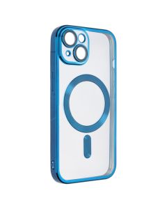 Чехол-накладка для iPhone 15 Luxury Transparent MS Синий (Blue)