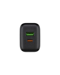 Зарядное устройство Veron TC-U15 (1USB+1USB-C) QC3.0 20W Черный