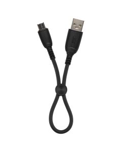 USB кабель XO NB247 6A 0.25м Micro-USB Чорний (Black)