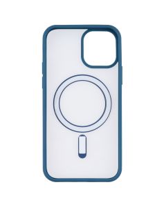 Чохол накладка для iPhone 12 DM Frosted Acrylic MagSafe Синя (Navy Blue)