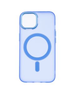 Чохол накладка для iPhone 14 DM Translucent Color MagSafe Синя (Blue)