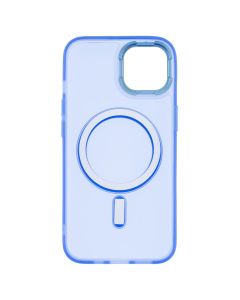 Чохол накладка для iPhone 14 DM Translucent Color MagSafe Синя (Blue)