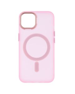 Чохол накладка для iPhone 14 DM Translucent Color MagSafe Рожева (Pink)